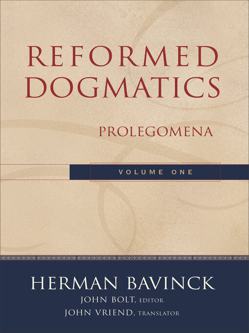Cover image for Reformed Dogmatics, Volume 1